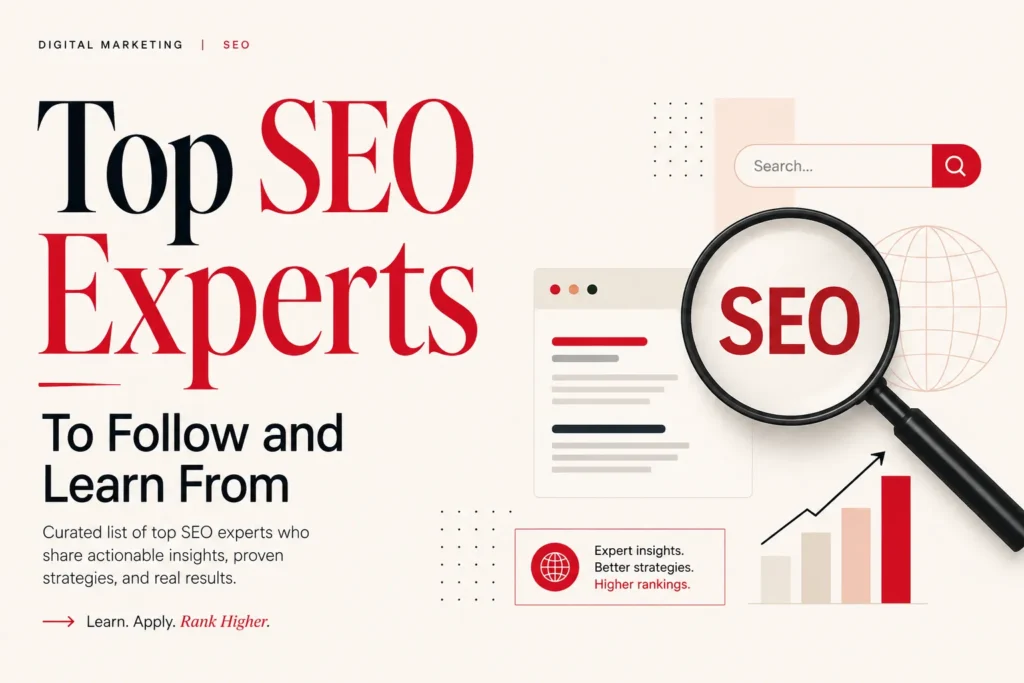 Top SEO Experts To Follow and Learn SEO From